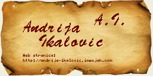 Andrija Ikalović vizit kartica